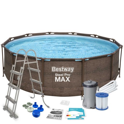 Basen ogrodowy stelażowy 366 x 100 cm 10w1 Bestway 56709 Basen ogrodowy stelażowy 366 x 100 cm 10w1 Bestway 56709