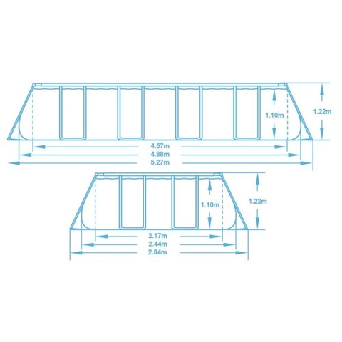 Basen ogrodowy stelażowy 488 x 244 x 122 cm 17w1 Bestway 56670 Basen ogrodowy stelażowy 488 x 244 x 122 cm 17w1 Bestway 56670