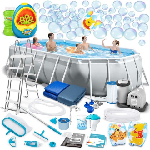Basen ogrodowy stelażowy 503 x 274 x 122 cm 21w1 Intex 26796 + maszynka do baniek GRATIS Basen ogrodowy stelażowy 503 x 274 x 122 cm 21w1 Intex 26796 + maszynka do baniek GRATIS