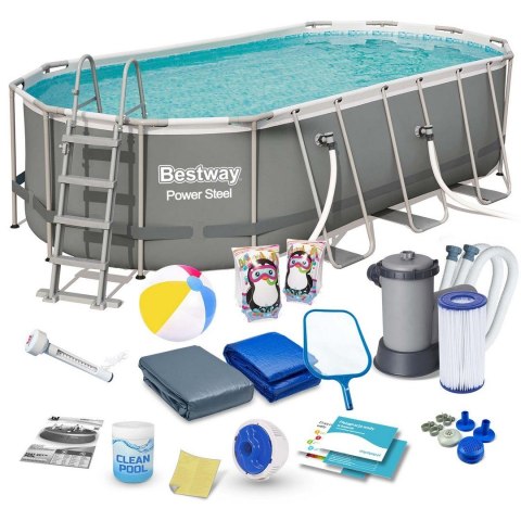 Basen ogrodowy stelażowy 549 x 274 x 122 cm 17w1 Bestway 56710 Basen ogrodowy stelażowy 549 x 274 x 122 cm 17w1 Bestway 56710