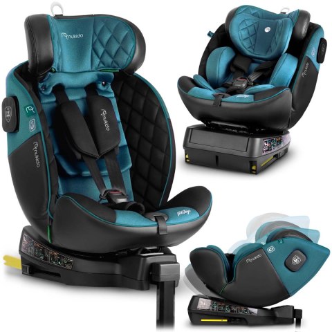 Fotelik samochodowy Nukido Prestige Line czarno-niebieski 0-36 kg ISOFIX Fotelik samochodowy Nukido Prestige Line czarno-niebieski 0-36 kg ISOFIX
