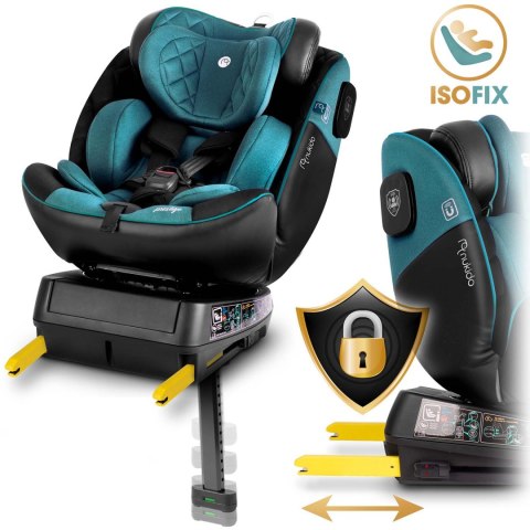 Fotelik samochodowy Nukido Prestige Line czarno-niebieski 0-36 kg ISOFIX Fotelik samochodowy Nukido Prestige Line czarno-niebieski 0-36 kg ISOFIX