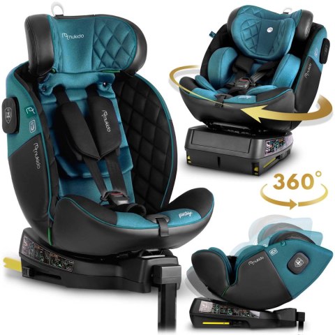 Fotelik samochodowy Nukido Prestige Line czarno-niebieski 0-36 kg ISOFIX Fotelik samochodowy Nukido Prestige Line czarno-niebieski 0-36 kg ISOFIX