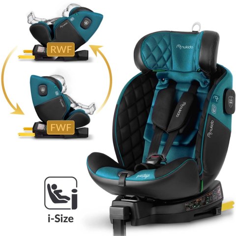 Fotelik samochodowy Nukido Prestige Line czarno-niebieski 0-36 kg ISOFIX Fotelik samochodowy Nukido Prestige Line czarno-niebieski 0-36 kg ISOFIX