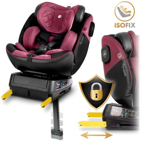 Fotelik samochodowy Nukido Prestige Line czarno-różowy 0-36 kg ISOFIX Fotelik samochodowy Nukido Prestige Line czarno-różowy 0-36 kg ISOFIX