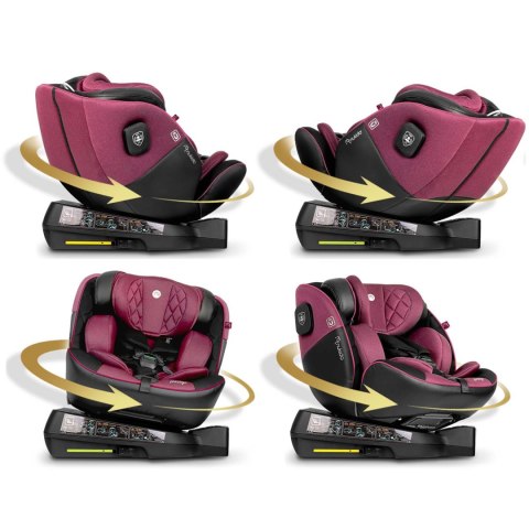 Fotelik samochodowy Nukido Prestige Line czarno-różowy 0-36 kg ISOFIX Fotelik samochodowy Nukido Prestige Line czarno-różowy 0-36 kg ISOFIX
