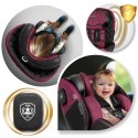 Fotelik samochodowy Nukido Prestige Line czarno-różowy 0-36 kg ISOFIX