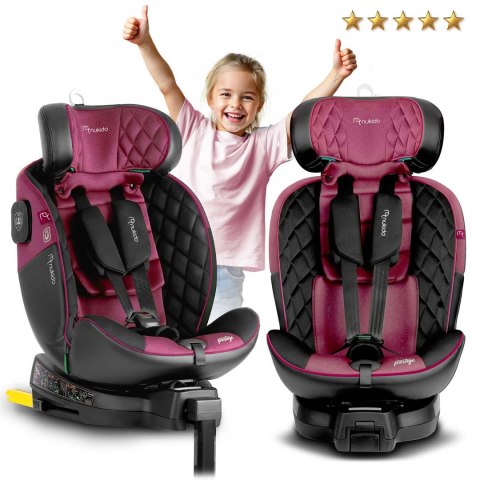 Fotelik samochodowy Nukido Prestige Line czarno-różowy 0-36 kg ISOFIX Fotelik samochodowy Nukido Prestige Line czarno-różowy 0-36 kg ISOFIX