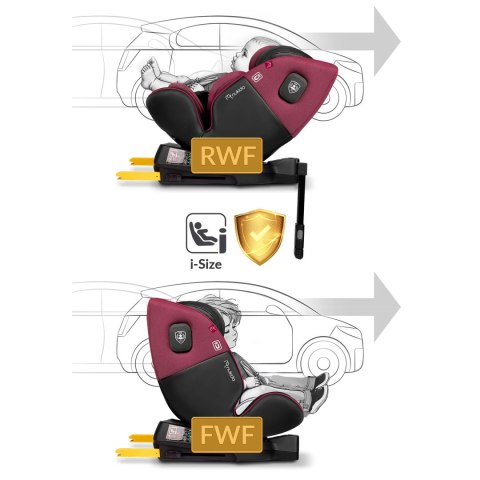 Fotelik samochodowy Nukido Prestige Line czarno-różowy 0-36 kg ISOFIX Fotelik samochodowy Nukido Prestige Line czarno-różowy 0-36 kg ISOFIX