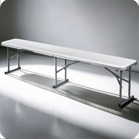 Ławka cateringowa ogrodowa składana 180 cm Plonos biała Ławka cateringowa ogrodowa składana 180 cm Plonos biała