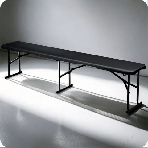 Ławka ogrodowa cateringowa składana 180 cm Plonos czarna Ławka ogrodowa cateringowa składana 180 cm Plonos czarna