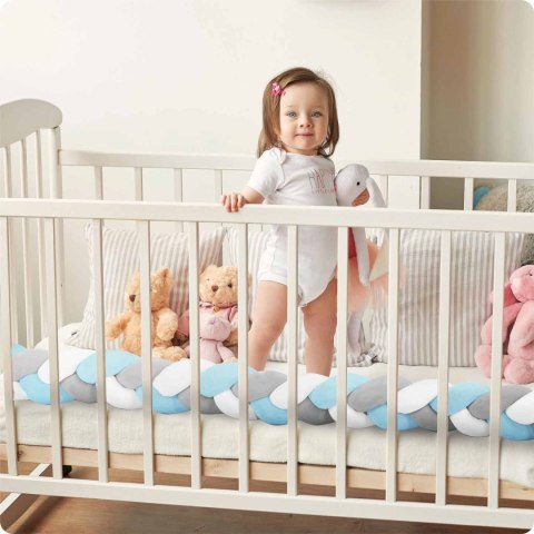 Otulacz do łóżeczka Ricokids 3m - niebiesko-szary Otulacz do łóżeczka Ricokids 3m - niebiesko-szary