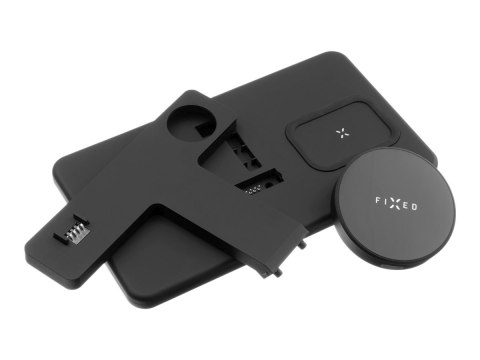 Fixed | Stojak do ładowania bezprzewodowego MagPowerstation 3 w 1 z obsługą uchwytu MagSafe | FIXMPOS-BK