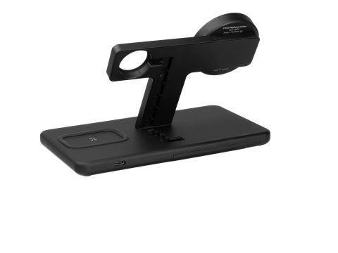 Fixed | Stojak do ładowania bezprzewodowego MagPowerstation 3 w 1 z obsługą uchwytu MagSafe | FIXMPOS-BK