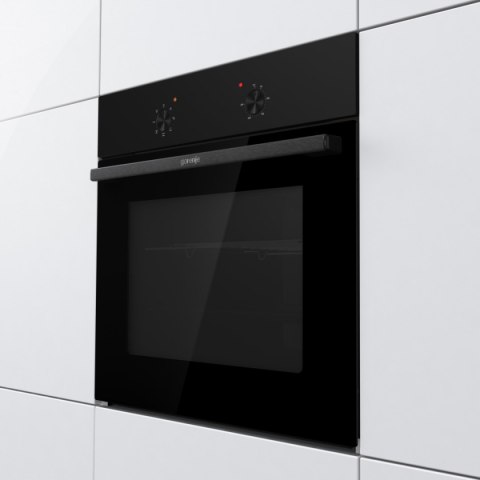Gorenje Oven | BO6615E01B | 60 L | Electric | EnamelClean | Push pull buttons | Height 59.5 cm | Width 59.5 cm | Stainless steel
