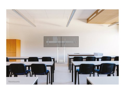 Neomounts MOVE ADM-875WH2 Screen adapter from 1 to 2 screens - 42-65" - max 40 kg/screen - VESA 100x100-800x400 - lockable (excl