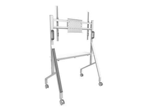 Neomounts MOVE Go FL50-525WH1 TV trolley - 55-86" - max 76 kg - manual h 106-136 cm - VESA 100x100-900x600 - incl. hardware shel