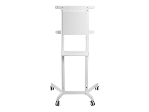 Neomounts NS-M1250WHITE TV trolley - 37-70" - max 70 kg - VESA 200x200-600x400 - 90° rotatable - incl. hardware shelf - white