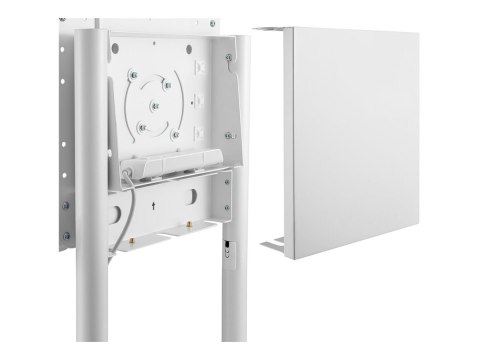 Neomounts NS-M1250WHITE TV trolley - 37-70" - max 70 kg - VESA 200x200-600x400 - 90° rotatable - incl. hardware shelf - white