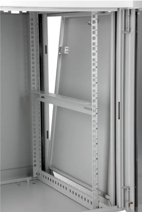 SOMI Networks | 22U, 19″ Sieciowa szafa ścienna | 22U-60/60FPC | Szara | Z przednimi szklanymi drzwiami; Niezmontowana | Głęboko