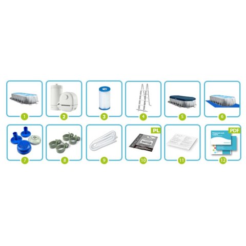 Basen ogrodowy stelażowy 610x305cm 6w1 INTEX 26798