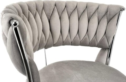 Krzesło obrotowe warkocz TRECCIA OFFICE GREY VELVET OUTLET