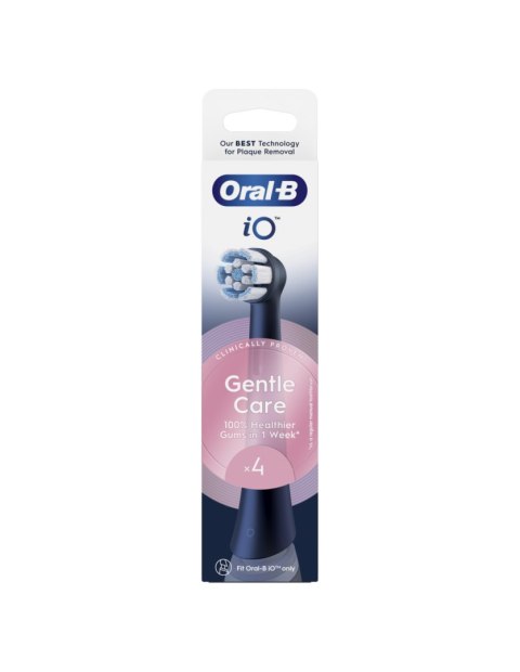 Oral-B Replaceable toothbrush heads | iO GentleCare | Heads | For adults | Number of brush heads included 4 | Black