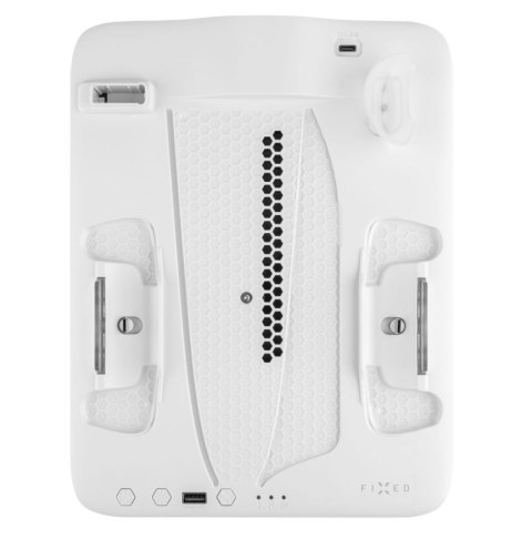 Stacjonarna stacja wielofunkcyjna dla PlayStation 5 (Slim) z wentylatorami i ładowaniem dla dwóch kontrolerów DualSense | FIXPS5