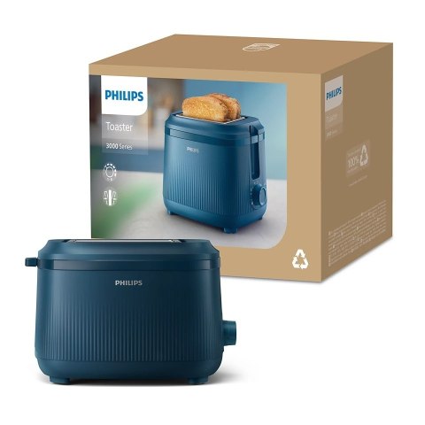Toster Philips serii 3000 HD2511/70, 8 ustawień, 2-gniazdowy, podgrzewacz do bułek | Philips