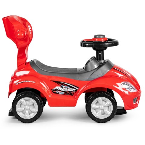 Autko jeździk, chodzik, pchacz 3w1 deluxe klakson - czerwone Autko jeździk, chodzik, pchacz 3w1 deluxe klakson - czerwone