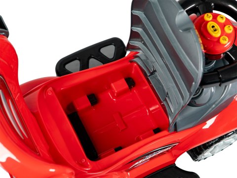 Autko jeździk pchacz 3w1 DELUXE z rączką panelem muzycznym - czerwone Autko jeździk pchacz 3w1 DELUXE z rączką panelem muzycznym - czerwone
