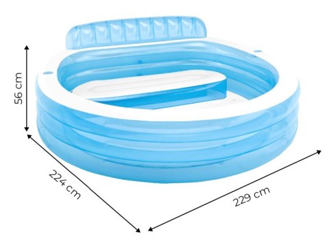 Basen ogrodowy z siedzeniami 229x224 cm Intex 57190 Basen ogrodowy z siedzeniami 229x224 cm Intex 57190