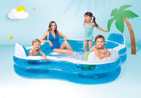 Basen ogrodowy z siedzeniami dmuchany 229x229cm Intex 56475 Basen ogrodowy z siedzeniami dmuchany 229x229cm Intex 56475