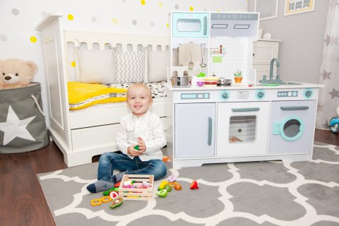 Duża drewniana kuchnia dla dzieci z akcesoriami ECOTOYS Duża drewniana kuchnia dla dzieci z akcesoriami ECOTOYS
