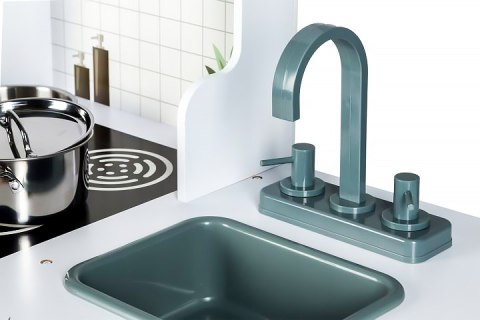 Duża drewniana kuchnia dla dzieci z akcesoriami ECOTOYS Duża drewniana kuchnia dla dzieci z akcesoriami ECOTOYS
