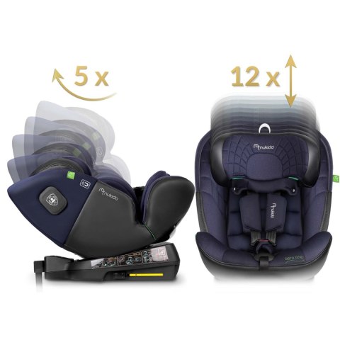 Fotelik samochodowy Nukido Aero Line czarno-granatowy 0-36 kg ISOFIX Fotelik samochodowy Nukido Aero Line czarno-granatowy 0-36 kg ISOFIX