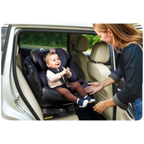 Fotelik samochodowy Nukido Aero Line czarno-granatowy 0-36 kg ISOFIX Fotelik samochodowy Nukido Aero Line czarno-granatowy 0-36 kg ISOFIX