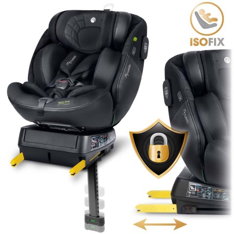 Fotelik samochodowy Nukido Aero Line czarny 0-36 kg ISOFIX Fotelik samochodowy Nukido Aero Line czarny 0-36 kg ISOFIX