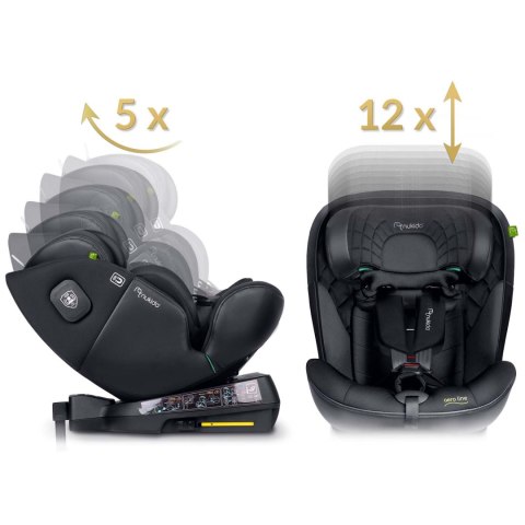 Fotelik samochodowy Nukido Aero Line czarny 0-36 kg ISOFIX Fotelik samochodowy Nukido Aero Line czarny 0-36 kg ISOFIX