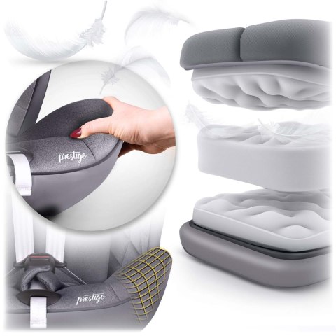 Fotelik samochodowy Nukido Prestige Line szary 0-36 kg ISOFIX Fotelik samochodowy Nukido Prestige Line szary 0-36 kg ISOFIX