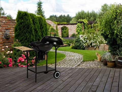 Grill ogrodowy węglowy z pokrywą i półkami ruszt popielnik MultiGarden Grill ogrodowy węglowy z pokrywą i półkami ruszt popielnik MultiGarden