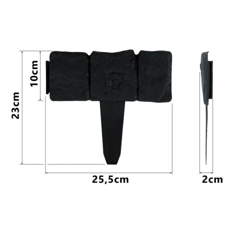 Obrzeże ogrodowe Plonos 250 cm PL-962 antracytowe Obrzeże ogrodowe Plonos 250 cm PL-962 antracytowe