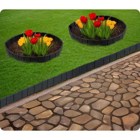 Obrzeże ogrodowe Plonos 250 cm PL-962 antracytowe Obrzeże ogrodowe Plonos 250 cm PL-962 antracytowe