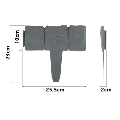 Obrzeże ogrodowe Plonos 250 cm PL-962 szare Obrzeże ogrodowe Plonos 250 cm PL-962 szare