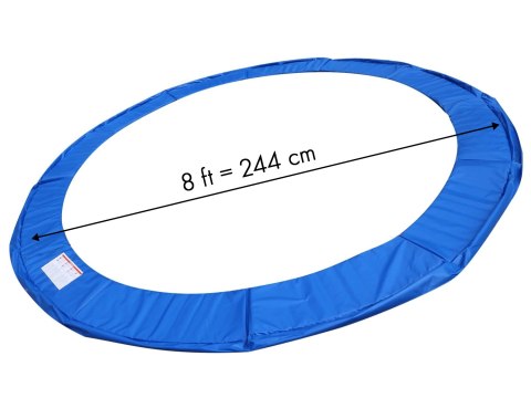 Osłona sprężyn do trampoliny 8 ft miękka mata zabezpieczająca niebieska 244-250 cm Osłona sprężyn do trampoliny 8 ft miękka mata zabezpieczająca niebieska 244-250 cm