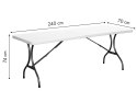 Stół cateringowy bankietowy ogrodowy składany 240x70 cm ModernHome