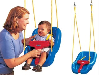Little Tikes 2-in-1 Snug n Secure™ Swing 4 pk Displayer Huśtawka Niebieska 617973