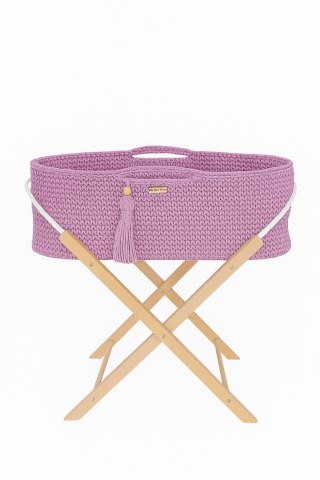 Kosz Mojżesza BOHO Handmade ze stojakiem - lawenda