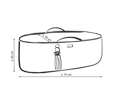 Kosz Mojżesza BOHO Handmade z kołyską - jasny beż