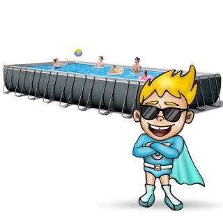 Basen ogrodowy stelażowy 975 x 488 x 132 cm 15w1 INTEX 26378